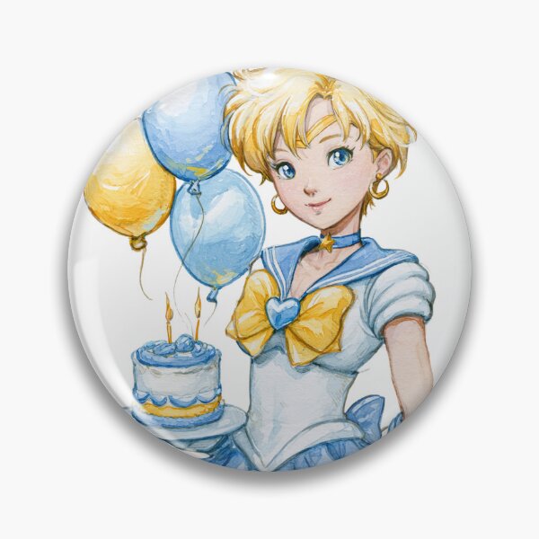 Item preview, Sailor Uranus birthday cake party card designed and sold by spiritedmuse.
