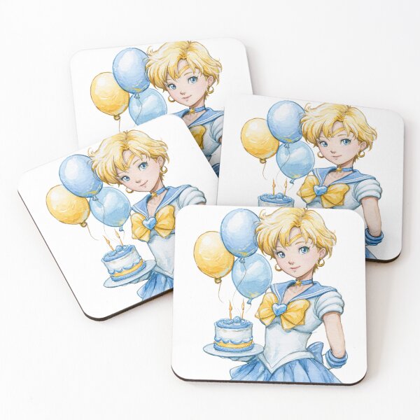 Item preview, Sailor Uranus birthday cake party card designed and sold by spiritedmuse.