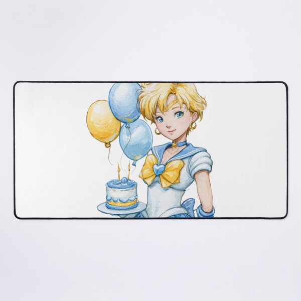 Item preview, Sailor Uranus birthday cake party card designed and sold by spiritedmuse.