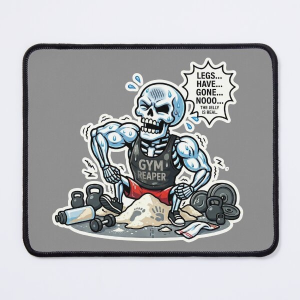 Item preview, Gym Reaper Jelly Legs – Funny Post-Workout Leg Day Humor designed and sold by BreezifyDesignStudio.