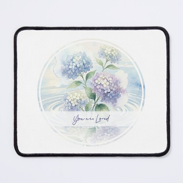 Item preview, You Are Loved Hydrangea Watercolor Spiritual Art designed and sold by Osmose-Studio ⭐⭐⭐⭐⭐.