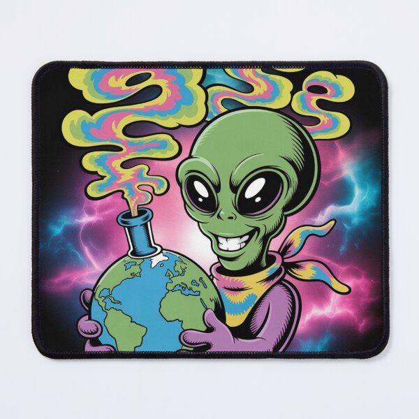 Item preview, Smoking Alien UFO designed and sold by ALL ART .