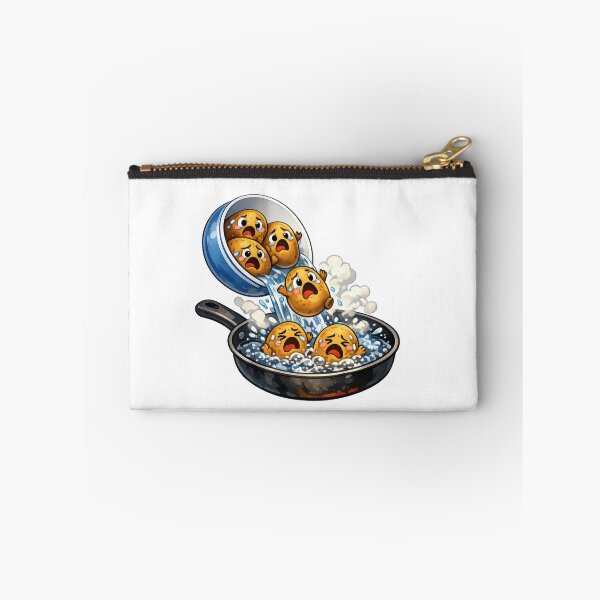 Item preview, Screaming Emoji Dumplings Boiling in Frying Pan designed and sold by jgvisualarts.
