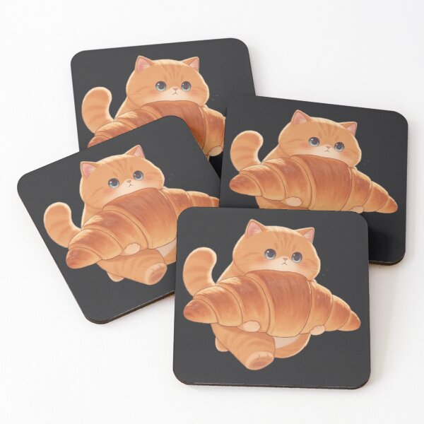 Item preview, Cozy Croissant Cat Morning Vibes designed and sold by Moody Vibes Studio.