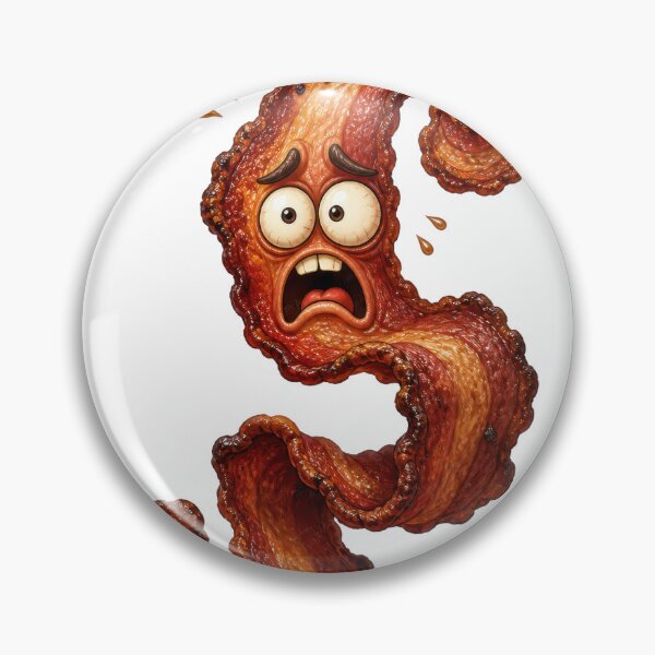 Item preview, Funny Scared Bacon Letter S Cartoon designed and sold by jgvisualarts.
