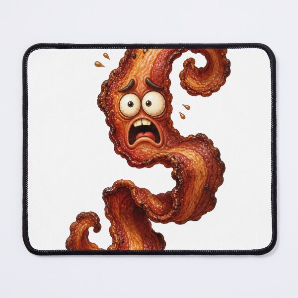 Item preview, Funny Scared Bacon Letter S Cartoon designed and sold by jgvisualarts.
