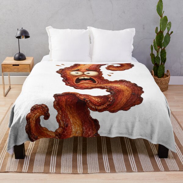 Item preview, Funny Scared Bacon Letter S Cartoon designed and sold by jgvisualarts.