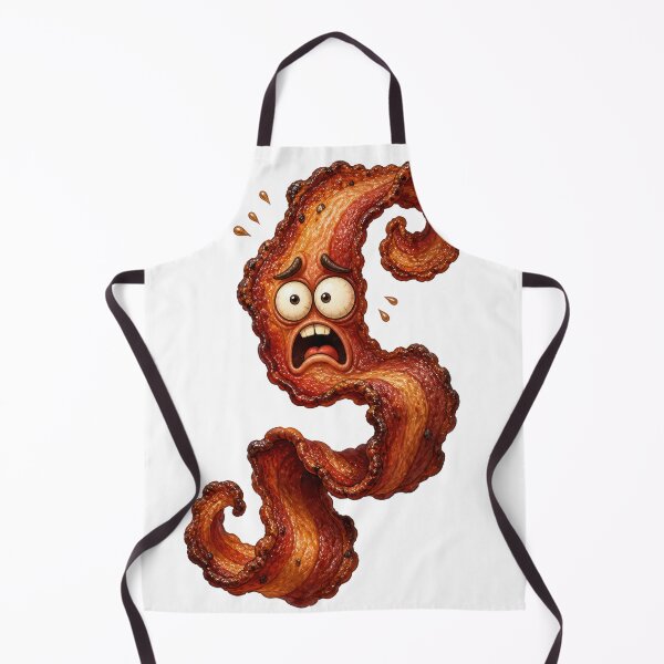 Item preview, Funny Scared Bacon Letter S Cartoon designed and sold by jgvisualarts.