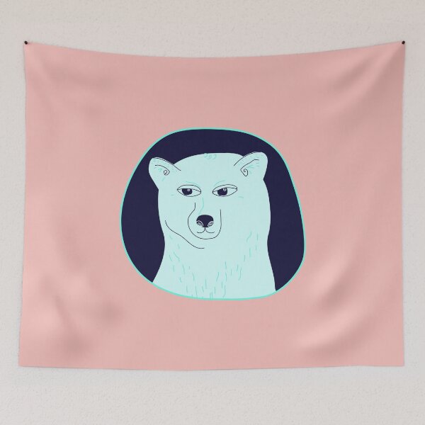 Item preview, Portrait of a friendly polar bear illustration designed and sold by Avonduren.