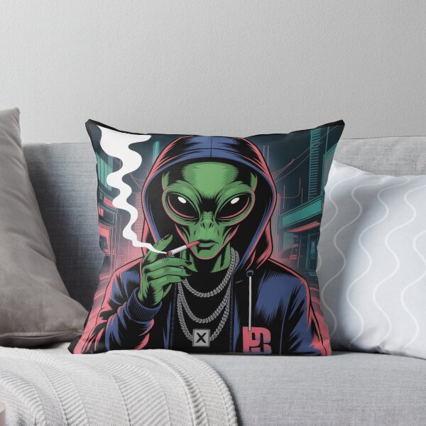 Item preview, Retro Smoking Alien UFO Graphic designed and sold by ALL ART .