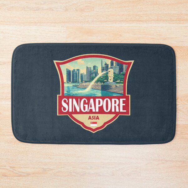 Item preview, Singapore Illustration Retro Badge designed and sold by KrisSidDesigns.