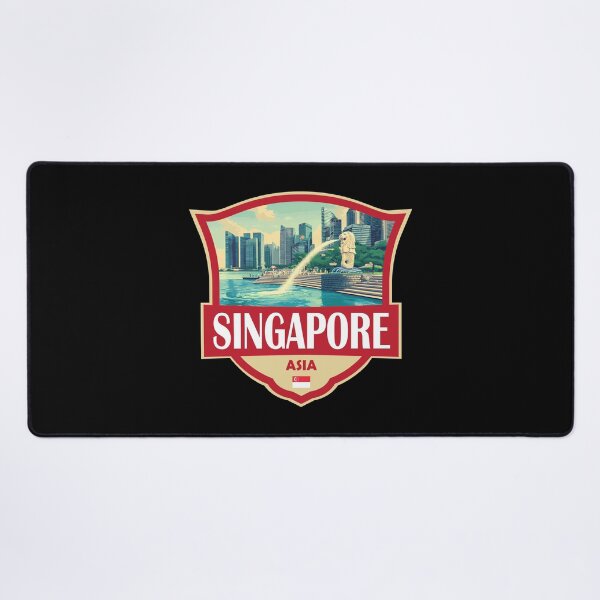 Item preview, Singapore Illustration Retro Badge designed and sold by KrisSidDesigns.