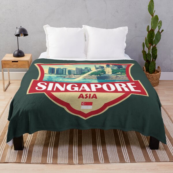 Item preview, Singapore Illustration Retro Badge designed and sold by KrisSidDesigns.