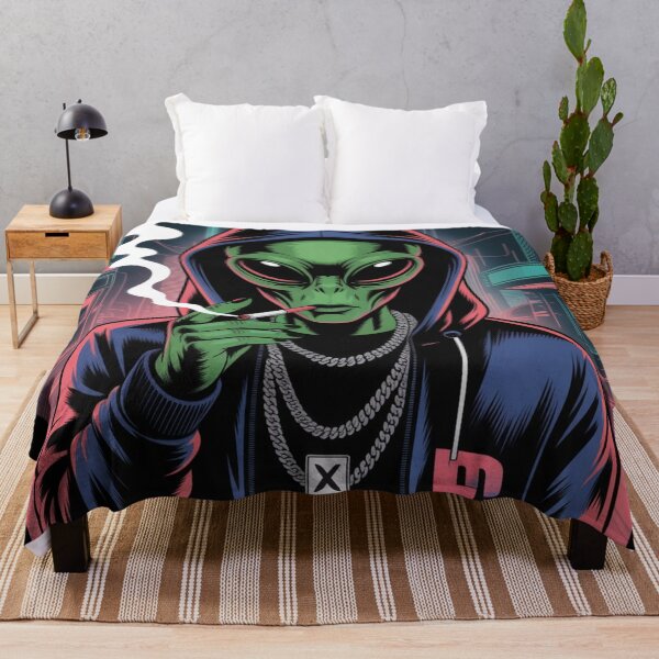 Item preview, Retro Smoking Alien UFO Graphic designed and sold by ALL ART .