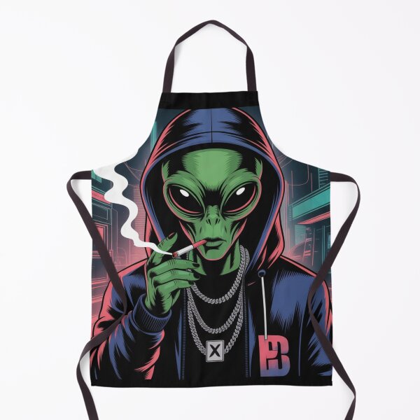 Item preview, Retro Smoking Alien UFO Graphic designed and sold by ALL ART .