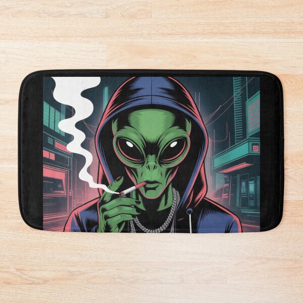 Item preview, Retro Smoking Alien UFO Graphic designed and sold by ALL ART .