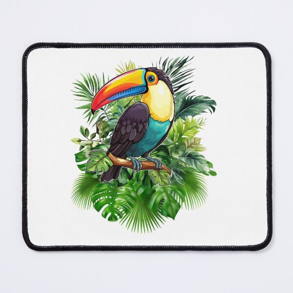 Item preview, Colorful Toucan Tropical Jungle Bird Graphic T-Shirt Design designed and sold by QuirkyCloud Designs.
