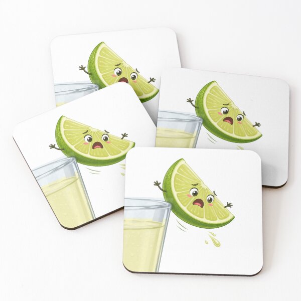 Item preview, Funny Scared Lime Slice Falling Into a Glass designed and sold by jgvisualarts.