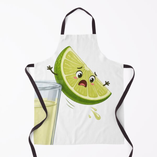 Item preview, Funny Scared Lime Slice Falling Into a Glass designed and sold by jgvisualarts.