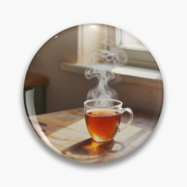 Item preview, Sunny Kitchen Tea Moment – Glass Cup Cozy Home Scene designed and sold by EmeraldeaArt.