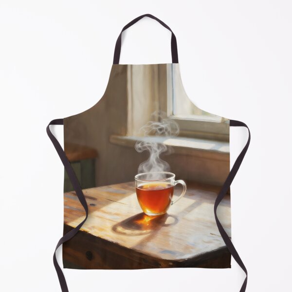 Item preview, Sunny Kitchen Tea Moment – Glass Cup Cozy Home Scene designed and sold by EmeraldeaArt.