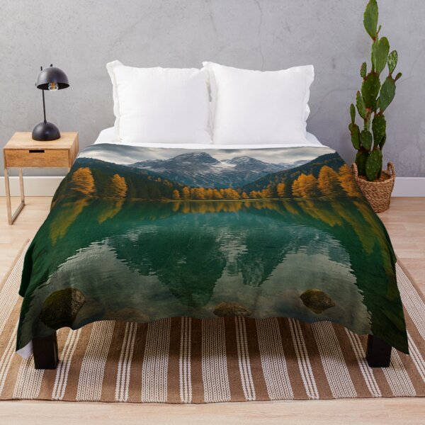 Item preview, Lifestyle Hub: Emerald Alpine Lake in Autumn – Majestic Mountain Landscape designed and sold by M&M Lifestyle Hub.