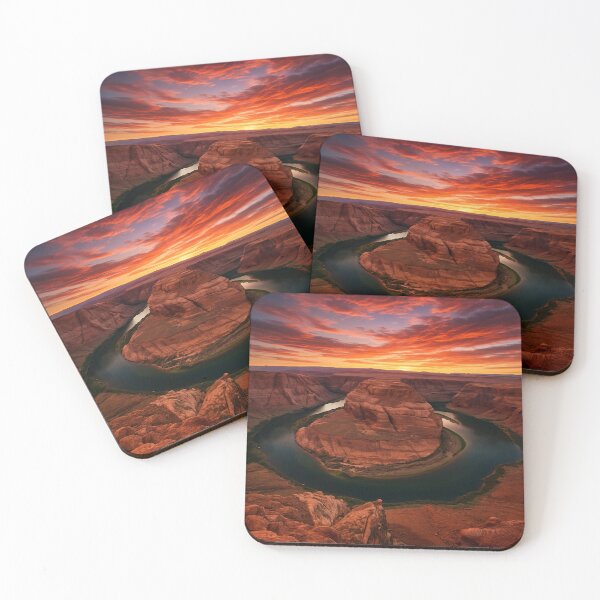 Item preview, Horseshoe Bend Sunset Poster – Majestic Colorado River Landscape Photography designed and sold by M&M Lifestyle Hub.