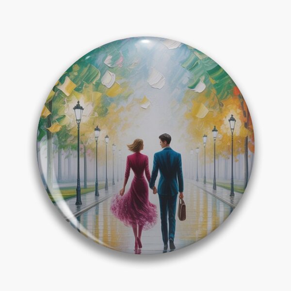 Item preview, Romantic Evening Park Walk - Reflective Pavement & Vintage Street Lamps designed and sold by M&M Lifestyle Hub.