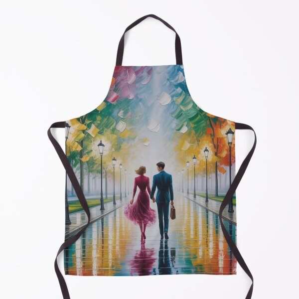 Item preview, Romantic Evening Park Walk - Reflective Pavement & Vintage Street Lamps designed and sold by M&M Lifestyle Hub.