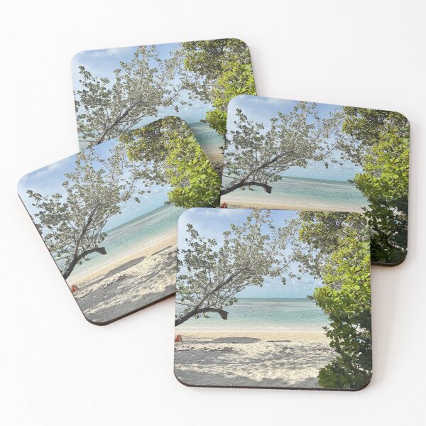Item preview, Tropical Hideaway - Beach View Through Coastal Trees designed and sold by Cruisebysunny.