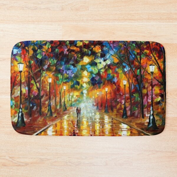 Item preview, Romantic Evening Park Walk - Reflective Pavement & Vintage Street Lamps designed and sold by M&M Lifestyle Hub.