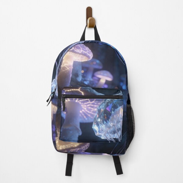 Item preview, Crystal Jellyfish & Glowing Mushrooms - Magical Jungle Surrealism designed and sold by drioArt.
