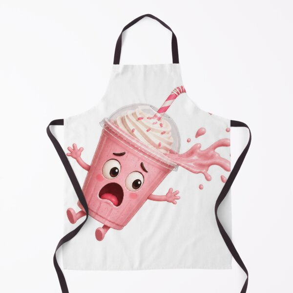 Item preview, Panicked Strawberry Milkshake Spilling Everywhere Cartoon Character designed and sold by jgvisualarts.