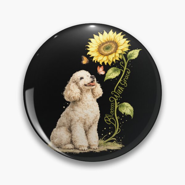 Item preview, Bloom With Grace White Poodle Sunflower designed and sold by Cute & Sassy Custom Gifting Boutiques.