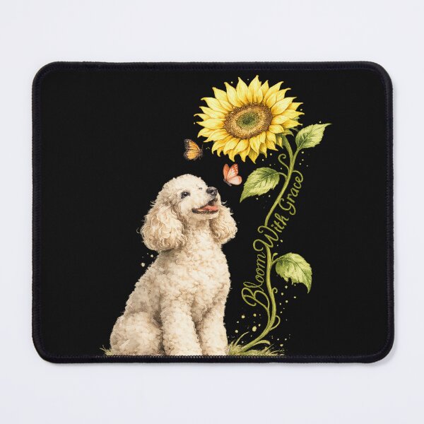 Item preview, Bloom With Grace White Poodle Sunflower designed and sold by tamdevo1.