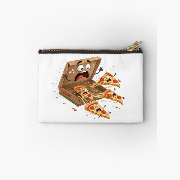 Item preview, Terrified Pizza Slices Flying Out of Cartoon Pizza Box designed and sold by jgvisualarts.