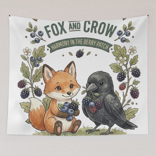 Item preview, Sweet Fox & Crow Art designed and sold by AetherEcho.