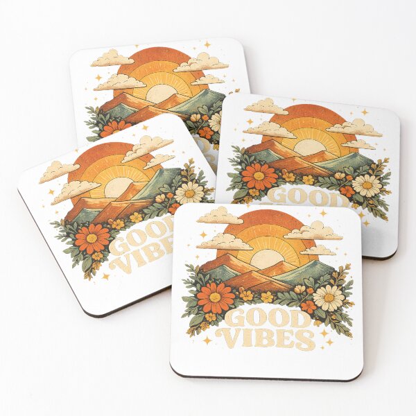Item preview, Good Vibes Retro Sunset T-Shirt | Vintage Boho Nature Graphic Tee designed and sold by summarshop.