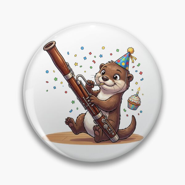 Item preview, Cute Otter Birthday Bassoonist Party Art designed and sold by DuckOddity.