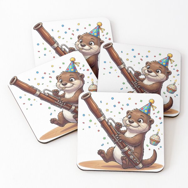 Item preview, Cute Otter Birthday Bassoonist Party Art designed and sold by DuckOddity.