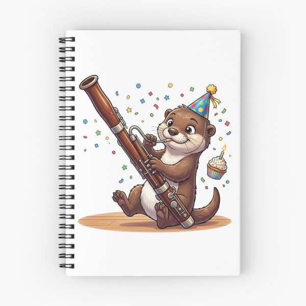 Item preview, Cute Otter Birthday Bassoonist Party Art designed and sold by DuckOddity.