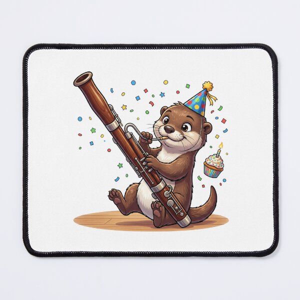 Item preview, Cute Otter Birthday Bassoonist Party Art designed and sold by DuckOddity.