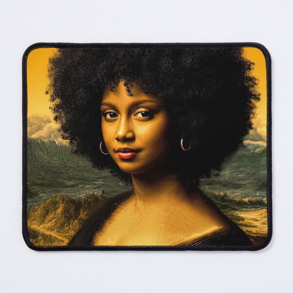 Item preview, Afro Renaissance Mona Lisa Fine Art Print designed and sold by Cerafus.