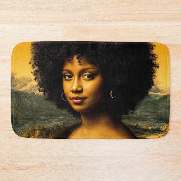 Item preview, Afro Renaissance Mona Lisa Fine Art Print designed and sold by Cerafus.