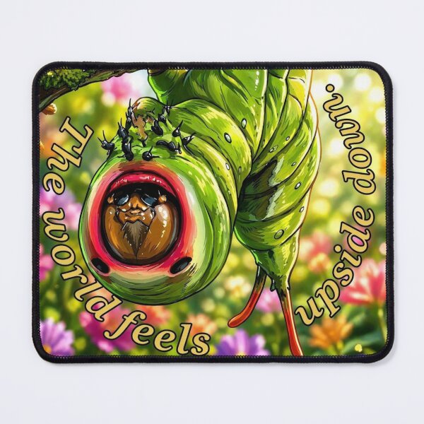 Item preview, The World Feels Upside Down - Cool Caterpillar designed and sold by MagicMood Creations.