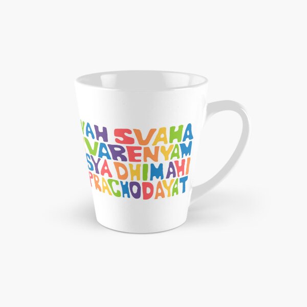 Item preview, Gayatri Mantra Hand Lettered Retro Rainbow designed and sold by wordznart.