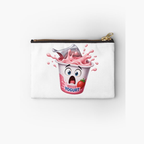 Item preview, Panicked Strawberry Yogurt Cup Splash Cartoon Character designed and sold by jgvisualarts.