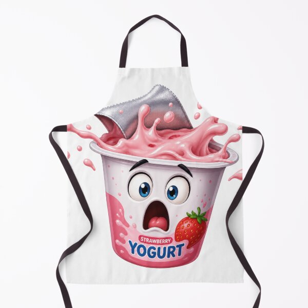 Item preview, Panicked Strawberry Yogurt Cup Splash Cartoon Character designed and sold by jgvisualarts.