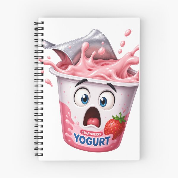 Item preview, Panicked Strawberry Yogurt Cup Splash Cartoon Character designed and sold by jgvisualarts.