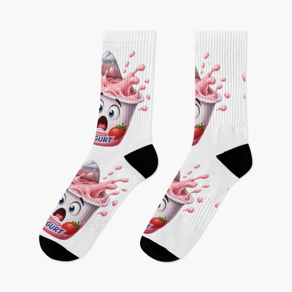 Item preview, Panicked Strawberry Yogurt Cup Splash Cartoon Character designed and sold by jgvisualarts.